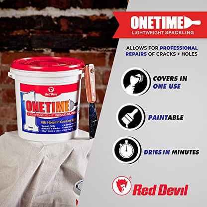 Liquid Nails LN903 10oz Heavy Duty Construction Adhesive and Red Devil 0542 1/2 Pint Lightweight Spackling Repair Kit