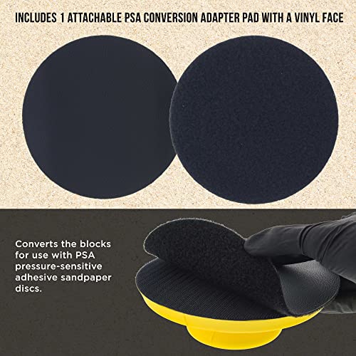 Dura-Gold Pro Series 5" Round-Shaped Hand Sanding Block Pad for Hook & Loop