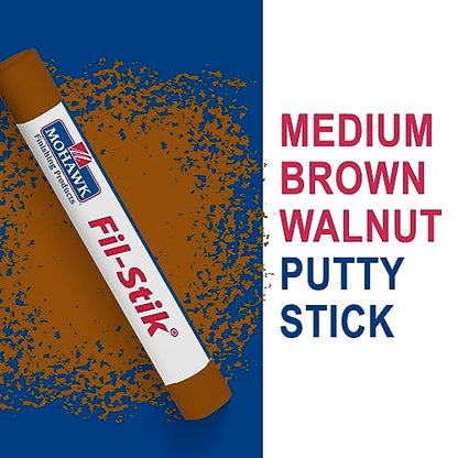 Mohawk Fil-Stik Wax Putty Stick, Medium Brown Walnut M230-0207, 1 Count