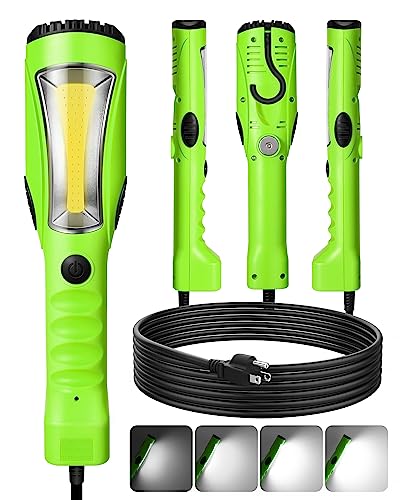 EDISHINE 2000LM Dimmable COB LED Work Light with 15FT Cord, Magnet Hook