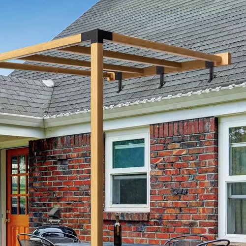 3 Pcs 4“x 4" Roof Riser Brackets Kit(ID 3.6"x3.6"),Heavy Duty Adjusted Within A Range of 0 to 180 Degrees Pergola Roof Riser Beam Bracket Fit 4x4,4x6 Lumber for Roof Pergola Gazebo Patio Cover