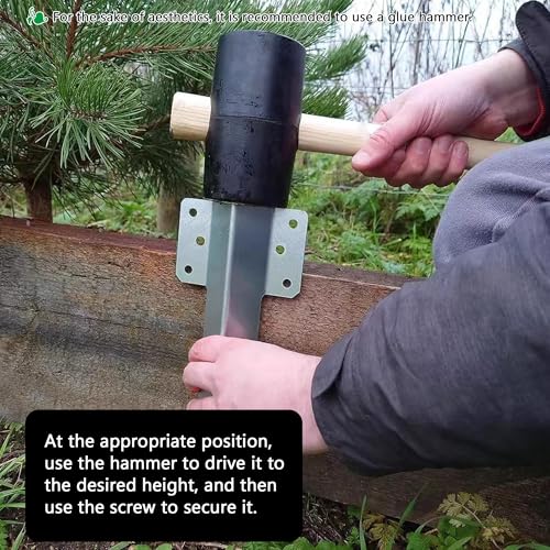 Fence Post Repair Kit-2 PCS Fence Support Structure Repair Stakes, for Repairing Wood Post,Deck Railing, Mailbox