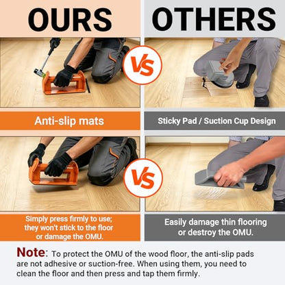Floor Gap Fixer Tool Kit with Rubber Mallet, for Laminate Vinyl Hardwood
