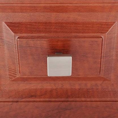 KOOFIZO 30 Pack Brushed Nickel Cabinet Knobs Square Single Hole Pulls K03 - color: Brushed Nickel, size: Knob 1 - 30Pcs