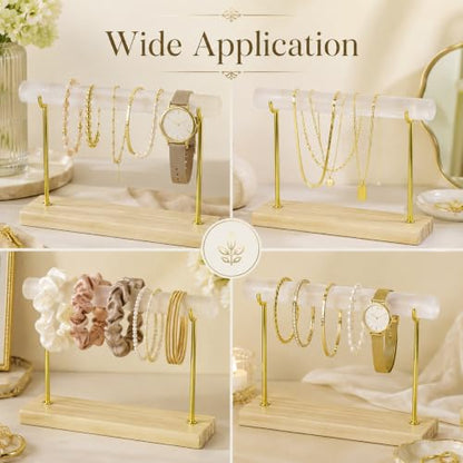 Selenite Bracelet Holder Display Stand, 7.9 x 2.2 x 5.9 in