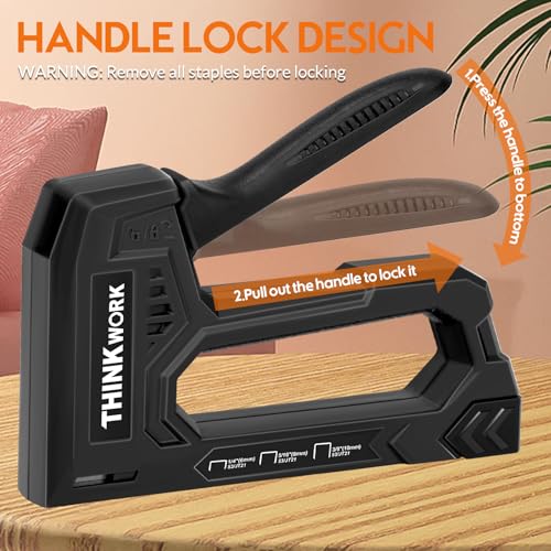 THINKWORK Light Duty Staple Gun - Upholstery Staple Gun for Wood