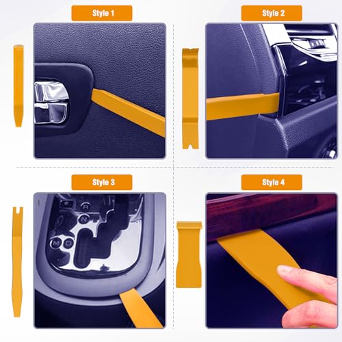 GOOACC 6PCS Auto Trim Removal Tool Kit Yellow - color: 6pcs Trim Removal Tool Yellow