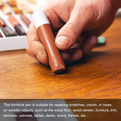 uxcell Wood Wax Filler Stick Furniture Crayons Wooden Repair Wax Filler - color: Mellow Dim Gray
