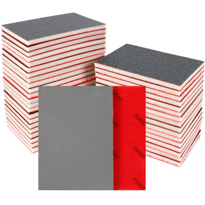 24 PCS Sanding Sponge Block 3000 Grit Wet Dry Sandpaper for Wood Metal - color: 3000g, size: 24 Pcs