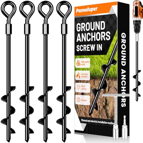 Ground Anchors Screw in Trampoline Anchors Heavy Duty Ground Stakes