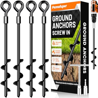 Ground Anchors Screw in Trampoline Anchors Heavy Duty Ground Stakes