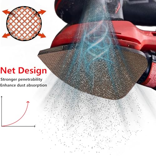 FOWOK Mesh Sandpaper for Black+Decker Detail Sander with Foam Sanding Pad