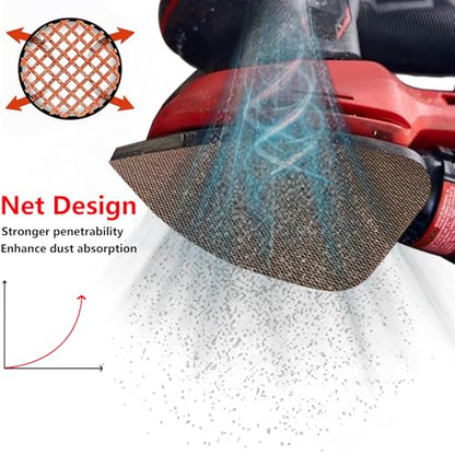 FOWOK Mesh Sandpaper for Black+Decker Detail Sander with Foam Sanding Pad