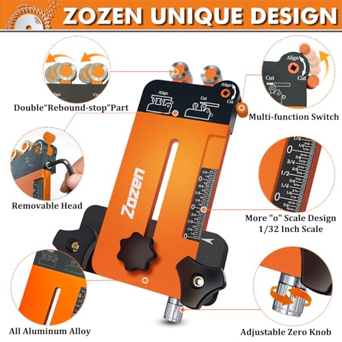 Zozen Thin Rip Jig + Feather Boards for Table Saw Jig Guide