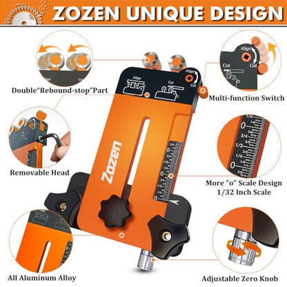 Zozen Thin Rip Jig + Feather Boards for Table Saw Jig Guide