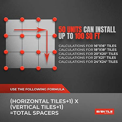 1/8" Large Format Porcelain Tile Spacer and Natural Stone Paver Spacer 100 Units