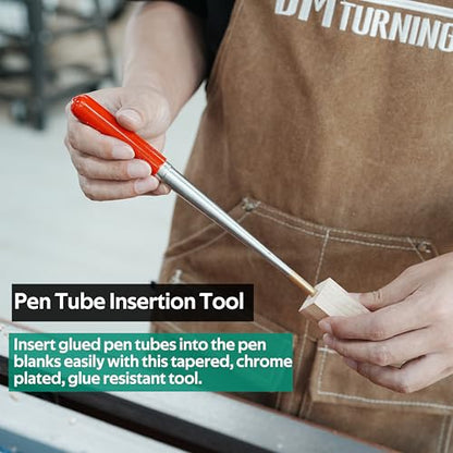 Pen Making Tools Set: Pen Mandrel Saver, 7pc Universal Barrel Trimming System, Pen Tube Insertion Tool for Woodturning Lathes MT2