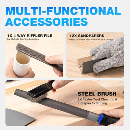 32PCS Metal File Set, Diamond Steel Needle Files, Wood Rasp
