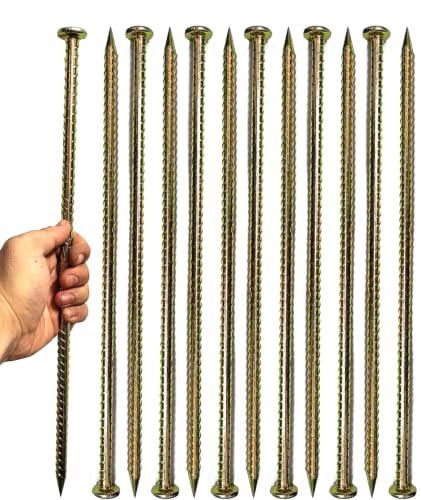 16"Rebar Stakes 12 Pack- 1/2"Diameter Galvanized Steel Concrete Form Stakes - color: 12 pack 16inch