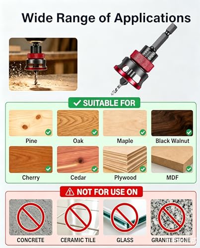 7PCS Countersink Drill Bit Set with Adjustable Depth Stop Collar