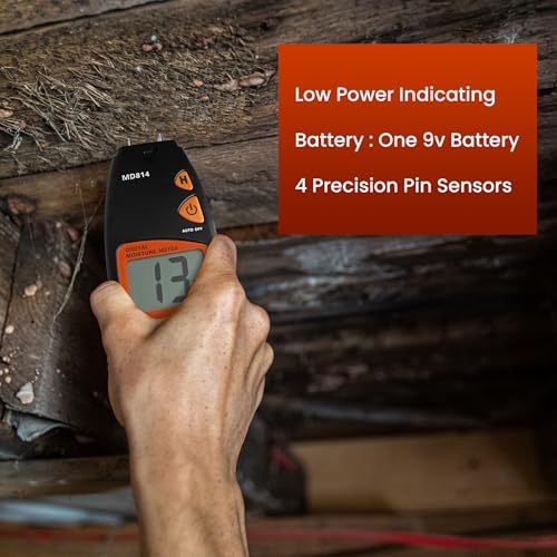 Digital Wood Moisture Meter 4 Pin Lumber Humidity Tester for Lumber