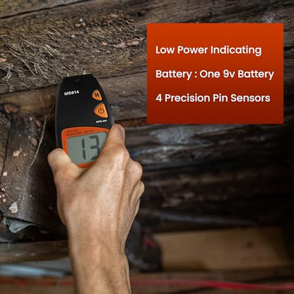 Digital Wood Moisture Meter 4 Pin Lumber Humidity Tester for Lumber