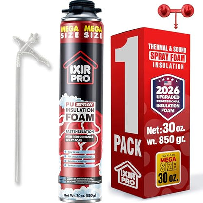 Spray Foam Insulation, 1 Pack x 30 oz, Expanding Foam Sealant Spray - size: 1 Pack