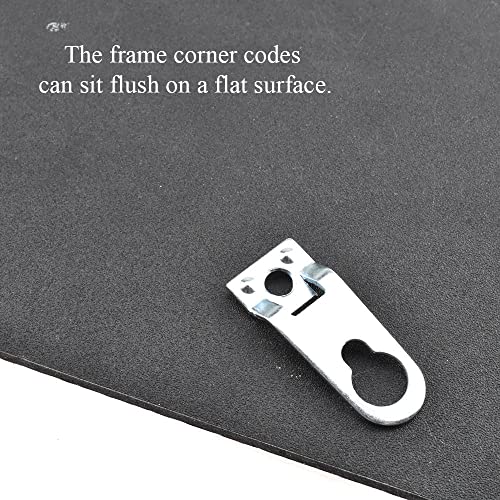 Metal Aluminum Alloy Hook Picture Frame Bracket Flat Corner Code Angle Plate Fastener Hanger Hooks Brace Stable Support Bracket Frame Hardware 40x15mm Sit Flush Shelf No Scratch 10Sets Silver - size: PanelHook-10pcs