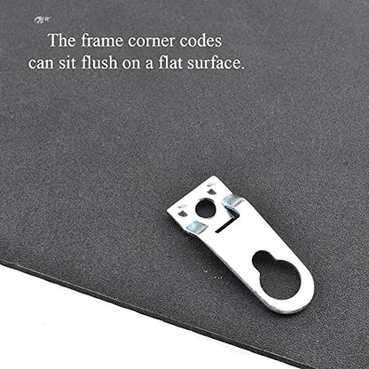 Metal Aluminum Alloy Hook Picture Frame Bracket Flat Corner Code Angle Plate Fastener Hanger Hooks Brace Stable Support Bracket Frame Hardware 40x15mm Sit Flush Shelf No Scratch 10Sets Silver - size: PanelHook-10pcs