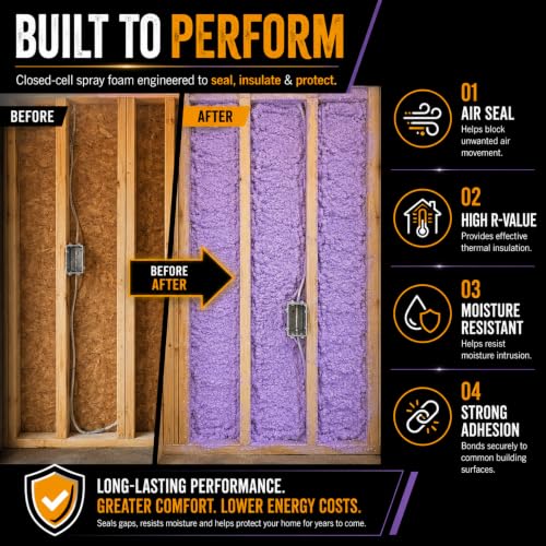 Vega Bond SF001 Purplecoat Closed Cell Foam Spray 29 oz (12 Pack)