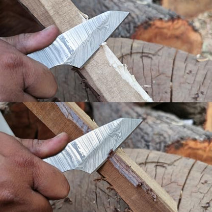 Kiridashi Knife Blank with Sheath, 3 inch Blade