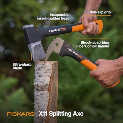 Fiskars X11 Splitting Axe 17", for Small Logs, Kindling & One-Handed Use - style: 18" Splitting Axe