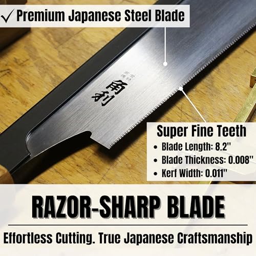KAKURI Dozuki Dovetail Saw 8.2" Replacement Blade – Made in Japan - style: Japanese Dovetail Saw (Replacement Blade)