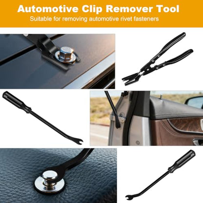 8Pcs Auto Trim Removal Tool Kit Non-Scratch Pry Tool Clip Pliers Black - color: black, size: 8 PCS