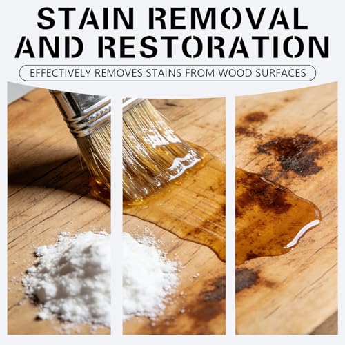 Oxalic Acid Wood Bleach 1 LB - Powerful Wood Stain Remover for Furniture, Decks & Hardwood Floors | Fast-Acting Powder Formula Restores Boats, Antiques & Outdoor Wooden | Safe & Effective