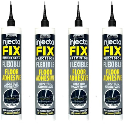 Floor-Fix Pro Injectafix Injection Adhesive for Loose Tiles, Wood, Laminate & LVP Repair Kit