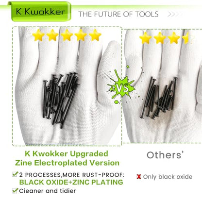 2060Pcs M2 Screw Kit Hex Socket Button & Flat Head Bolts and Nuts - size: M2 - Button Head & Flat Head