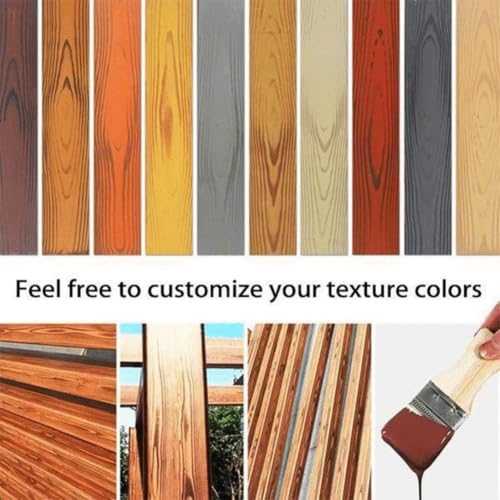 Wood Graining Tool 4Pcs Rubber Wood Pattern Painting Kit for Furniture