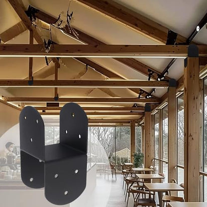 4 Pcs 4"x 4" Deck Post Caps Tie Brackets|Ineer Size(3.6"x 3.6") - size: 4"x 4" - 4 Pieces, style: Deck Post Caps Tie Brackets