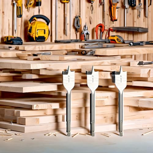 1 inch Wood Spade Drill Bit Wood Paddle Flat Bit 3 PCS