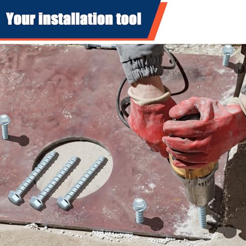 Tandefio 40 Pack 3/8 x 6 Concrete Anchors and Screw Kits Galvanized - size: 3/8" X 6"