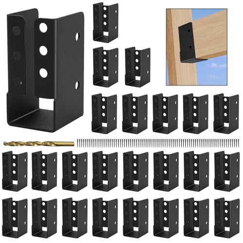 24-Pack 2x4 Joist Hangers Concealed Flange Railing Beam Anchor - size: 24 PCS, style: 2X4''