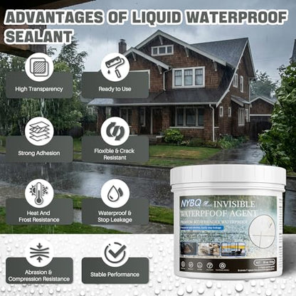 Invisible Waterproof Agent 18oz，Waterproof Sealant Indoor & Outdoor Use - size: 18OZ