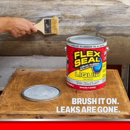 Flex Seal Liquid Rubber Sealant Coating, Waterproof, Clear, 128 oz - color: Clear, size: 128 oz