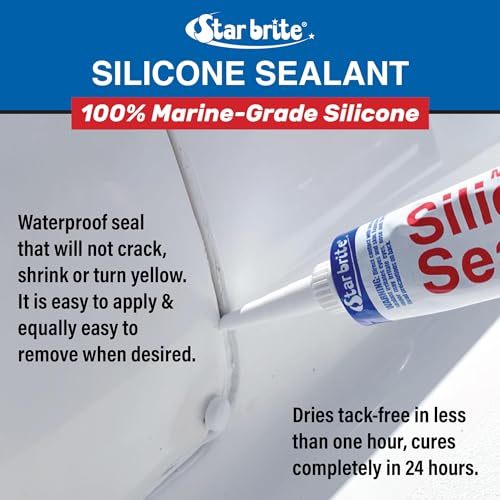 STAR BRITE Marine Silicone Sealant White - Waterproof - size: 10.3 fl oz