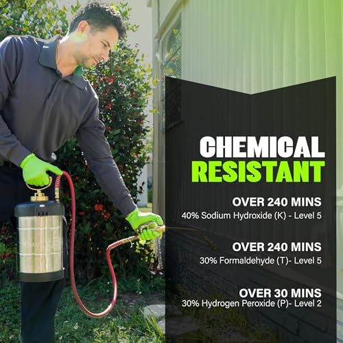GRIPXX Herkules Grip Heavy Duty 8Mil Nitrile Gloves,3D Raised Diamond Texture-Latex & Powder Free-Industrial, Mechanic - color: Green, size: Large