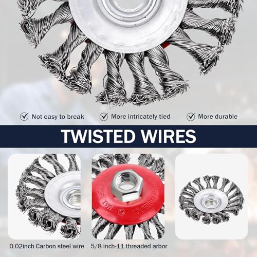 3 Pack Wire Wheel Brush for Angle Grinder
