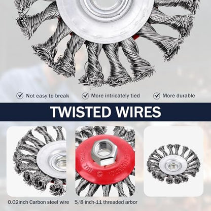 3 Pack Wire Wheel Brush for Angle Grinder