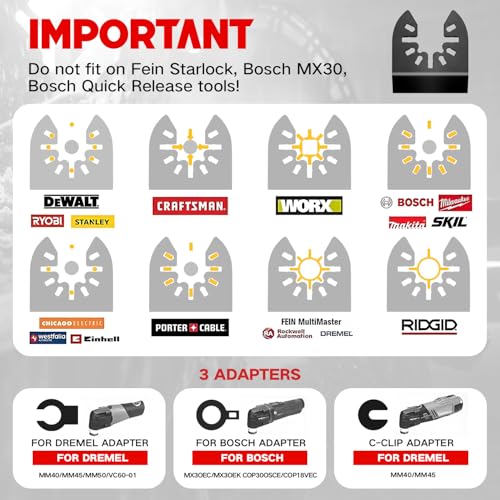 Japanese Tooth oscillating Tool Blade, 10 PCS Arc Edge Multitool Blades,Multi Tool Blades for Wood,Clean Cut for Wood Plastic