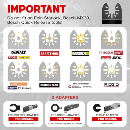 Japanese Tooth oscillating Tool Blade, 10 PCS Arc Edge Multitool Blades,Multi Tool Blades for Wood,Clean Cut for Wood Plastic
